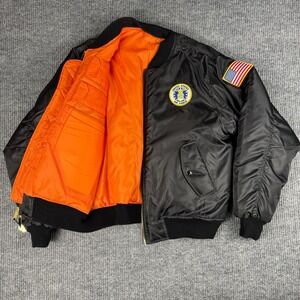 Rothco MA1 Bomber Flight Jacket Mens XL Black Reversible USAF Vietnam Veteran